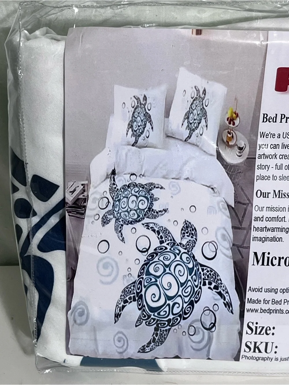 Bed Prints USA Full Sea Turtle 3 Piece Duvet Cover Set